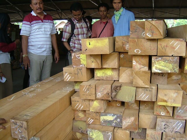 Pengamatan di industri pengolahan kayu terpadu (Perhutani) di Cepu